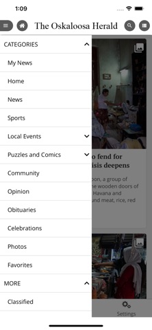 Oskaloosa Herald iPhone screenshot
