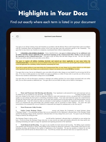 FinePrint: Contract Analyzer iPad screenshot