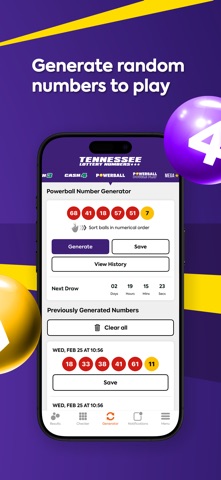 Tennessee Lottery Numbers iPhone screenshot