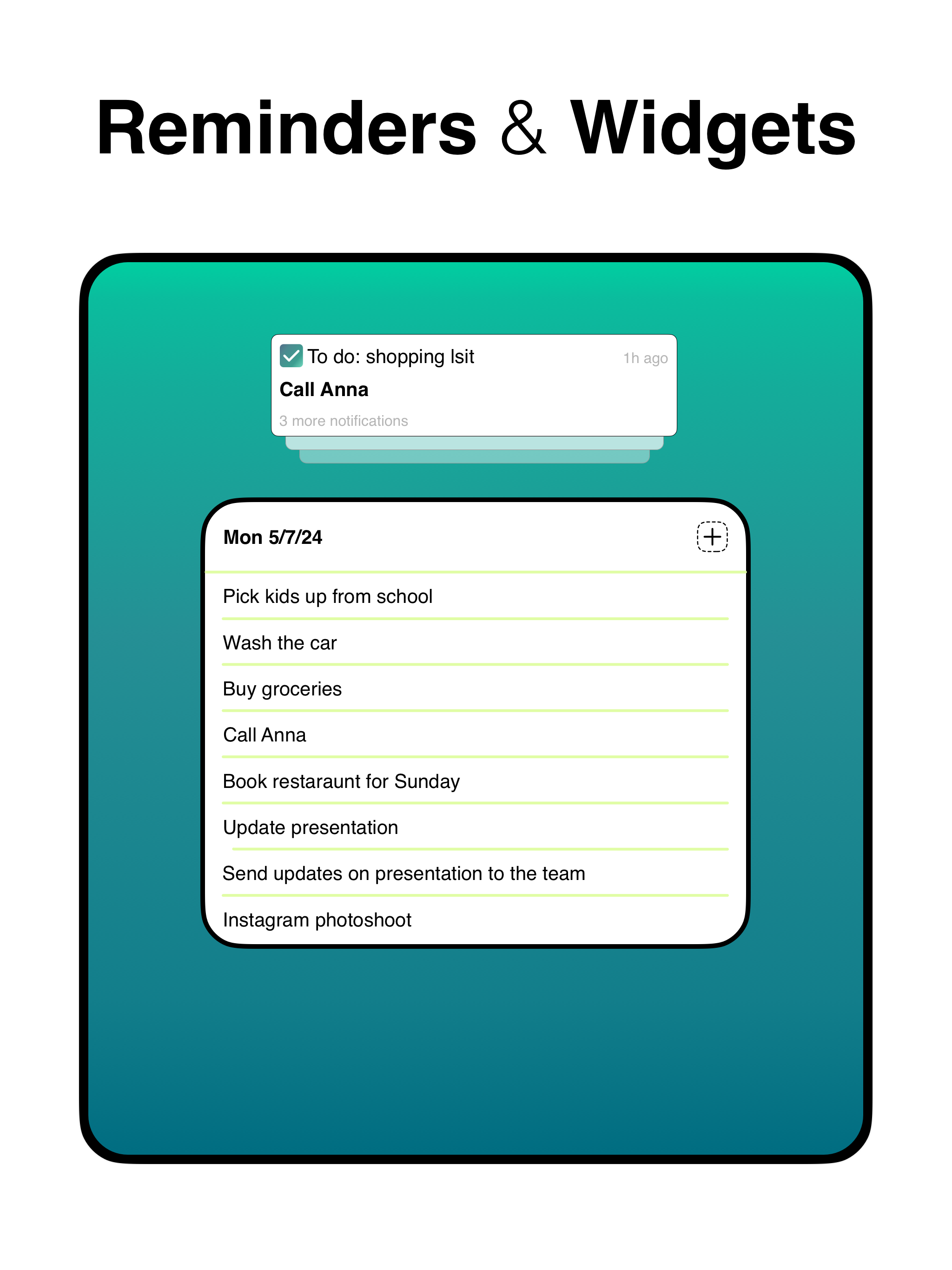 To do: Shopping list
