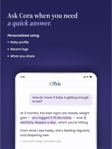 Coddle: Breastfeeding Support iPad screenshot