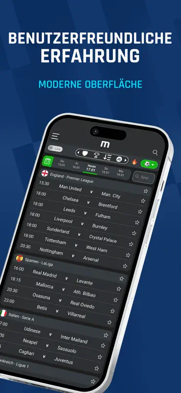 M Scores - Fussball Ergebnisse screenshot 2 of 9