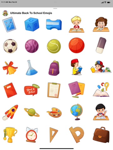 Ultimate Back To School Emojis iPad screenshot