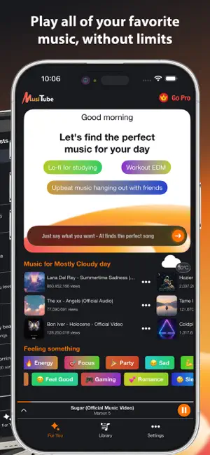 MusiTube: Your Music Streaming iPhone screenshot 2