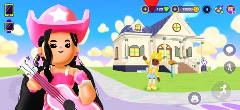 PK XD: Fun, friends & games - Users can design and display their customizable dream homes in the background, while avatars express their creativity through unique accessories and items such as musical instruments.