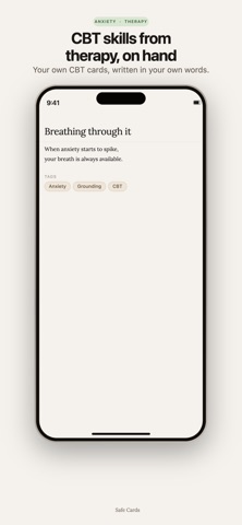 Safe Cards: Anxiety CBT Diary screenshot