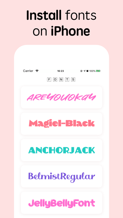 Fonts for iPhones Screenshot