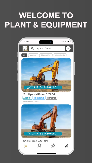 Plant and Equipment Screenshot