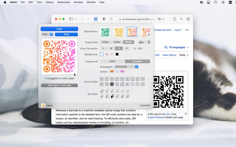 Screenshot #2 for QR Code Generator for Safari