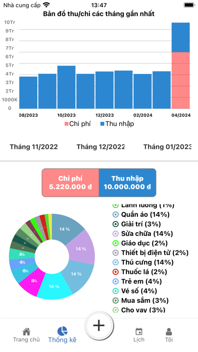 Quản lý thu chi: Sổ thu chi Screenshot