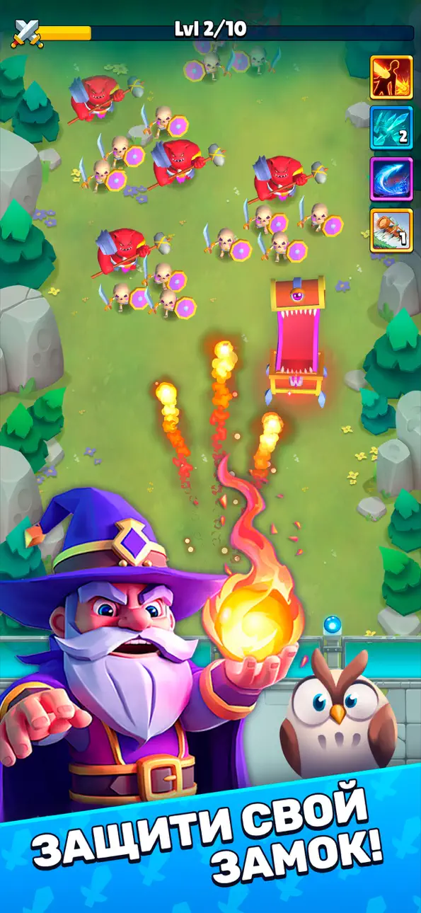 Wizard Tower Defense Idle Game iOS Mod IPA screenshot 1 - iOS game interface