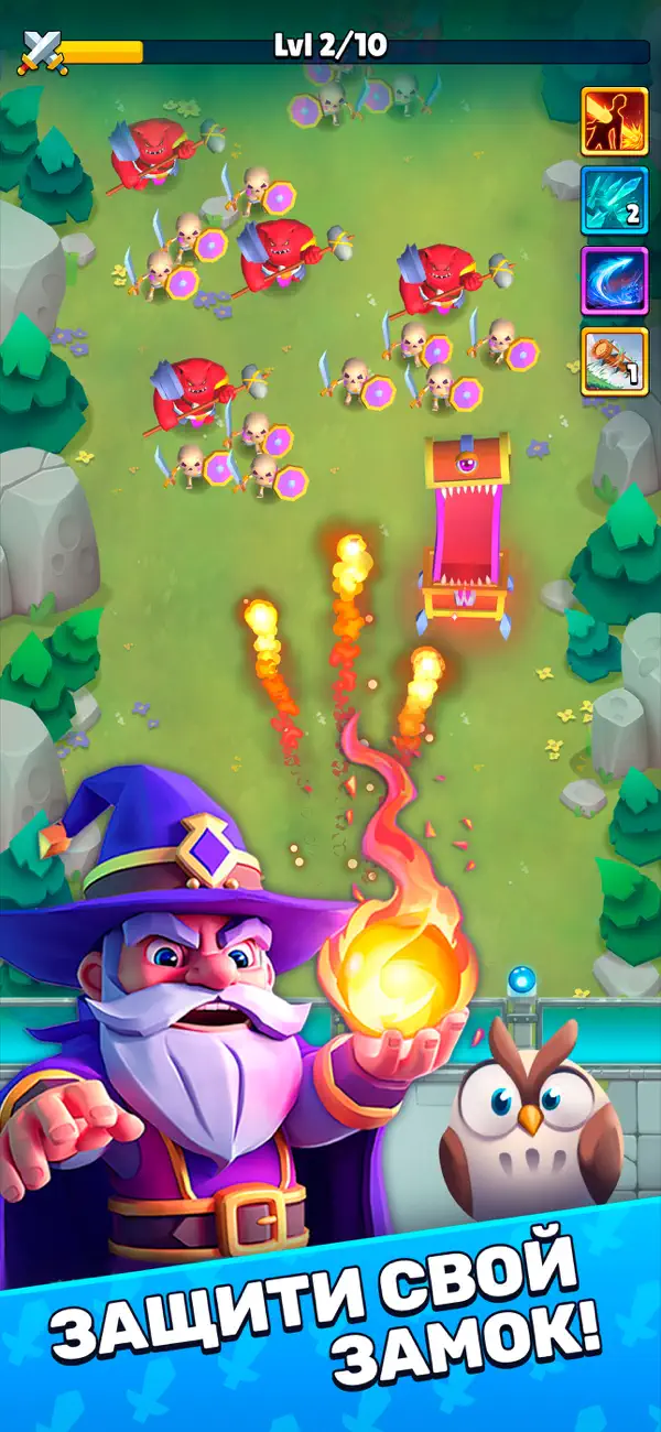 Wizard Tower Defense Idle Game iOS Mod IPA screenshot 1 - iOS game interface