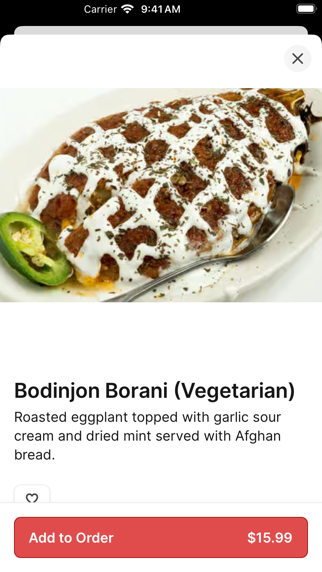 De Afghanan Cuisine iPhone screenshot 3 - Food & Drink app