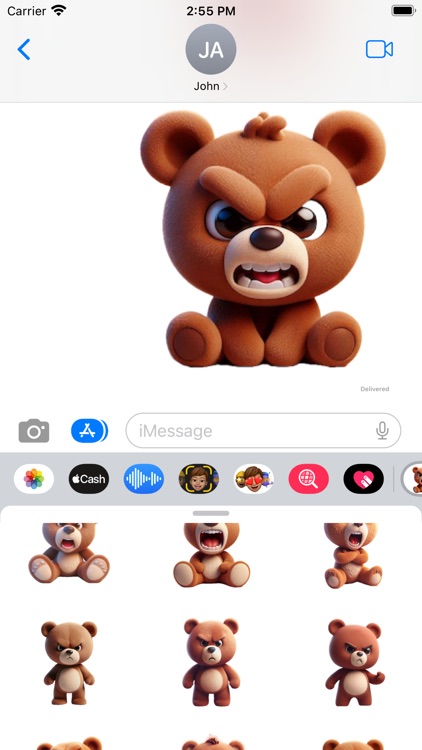 Angry Teddy Bear Stickers screenshot-5