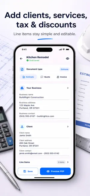 Contractor Estimate Maker screenshot 2