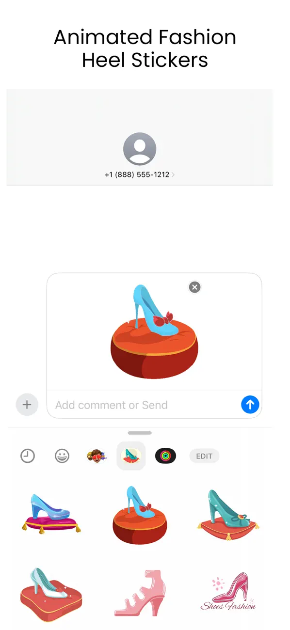 #5. Animated Fashion Heel Stikcers (iOS) By: Deepak Jalwa