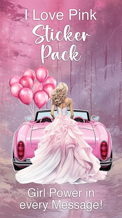 I Love Pink Stickers