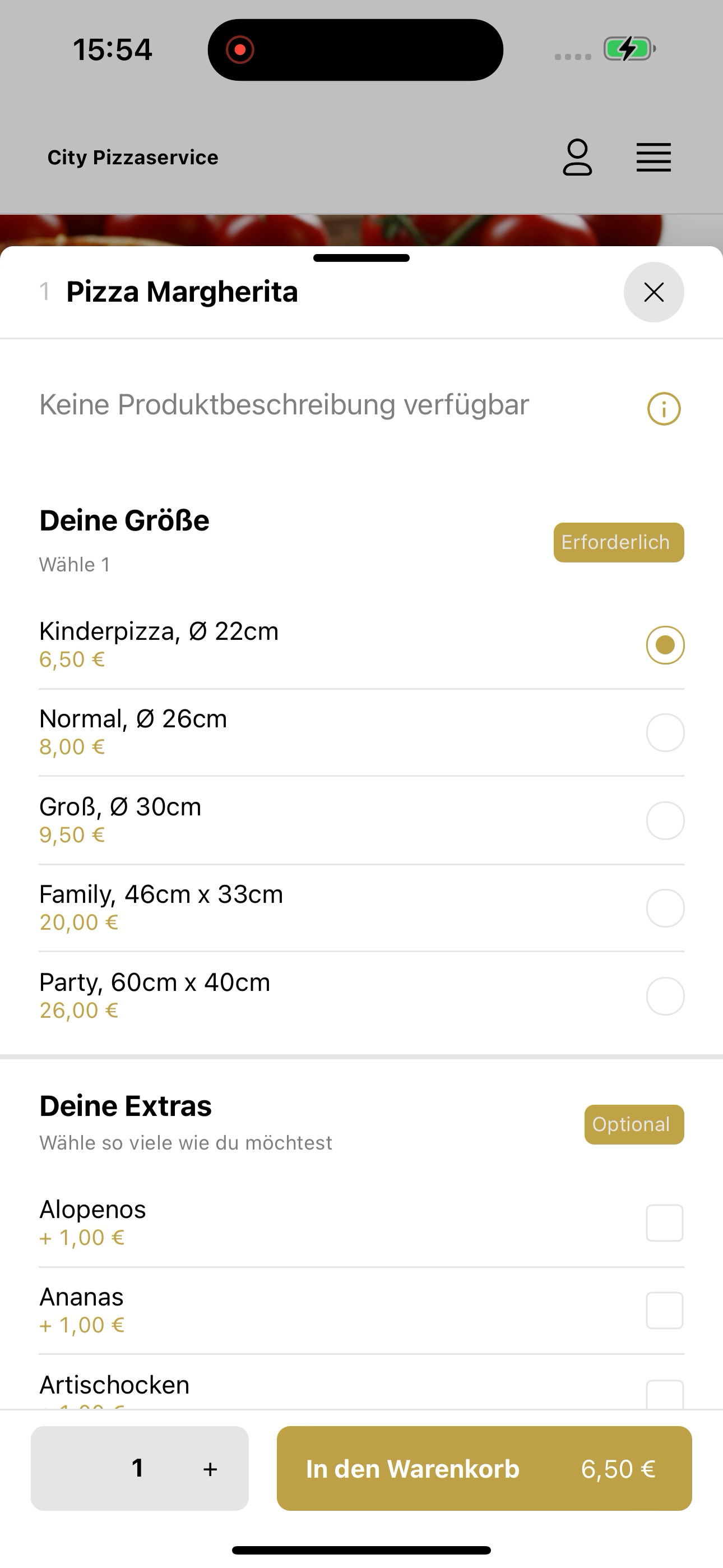 City Pizzaservice Herzberg screenshot 7