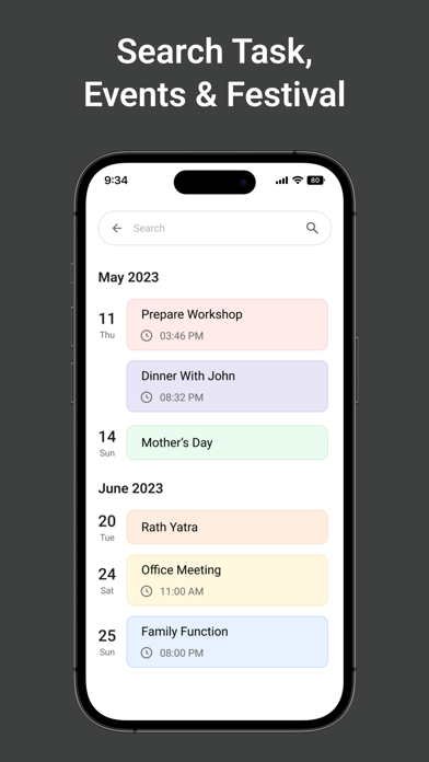 Mi Calendar Screenshot