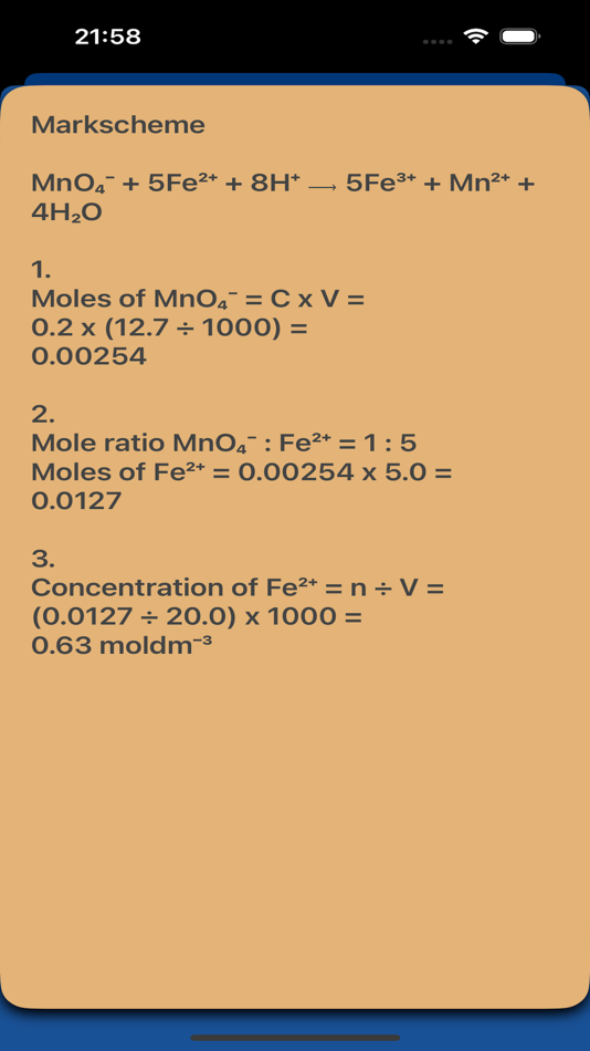 #5. A Level Mole Calculations (iOS) Podle: Isomeos Limited