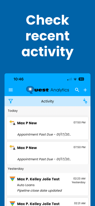 Quest Analytics CRM Screenshot 1 of 3