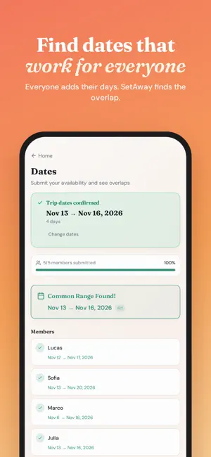 SetAway: Group Trip Planner screenshot 2