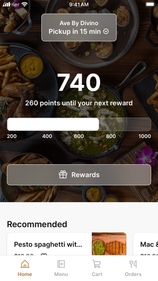 Ave by Divino iPhone screenshot 1 - Food & Drink app
