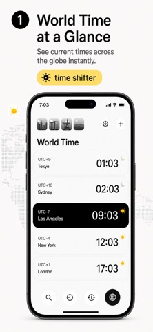 UTC Time Converter World Clock iPhone screenshot