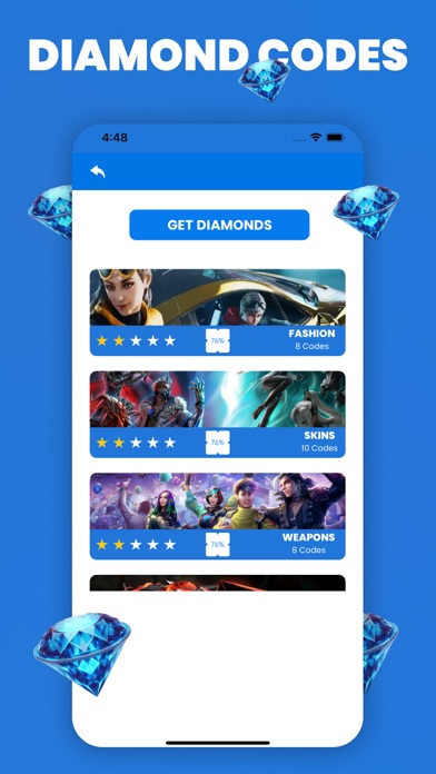 DiamondCodes Screenshot