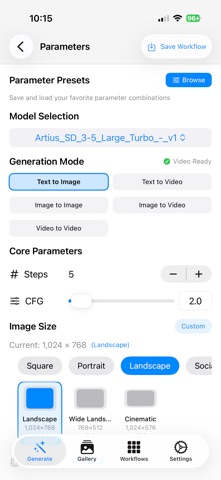 Mobile Comfy Creator iPhone screenshot