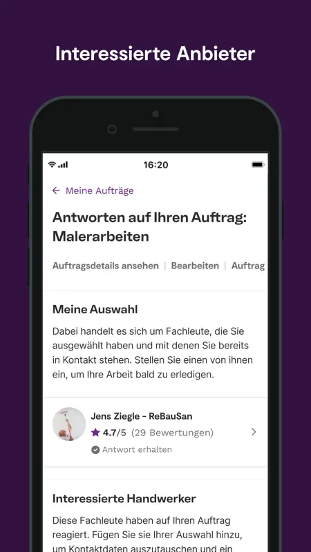 MyHammer Handwerkersuche screenshot 1 of 4