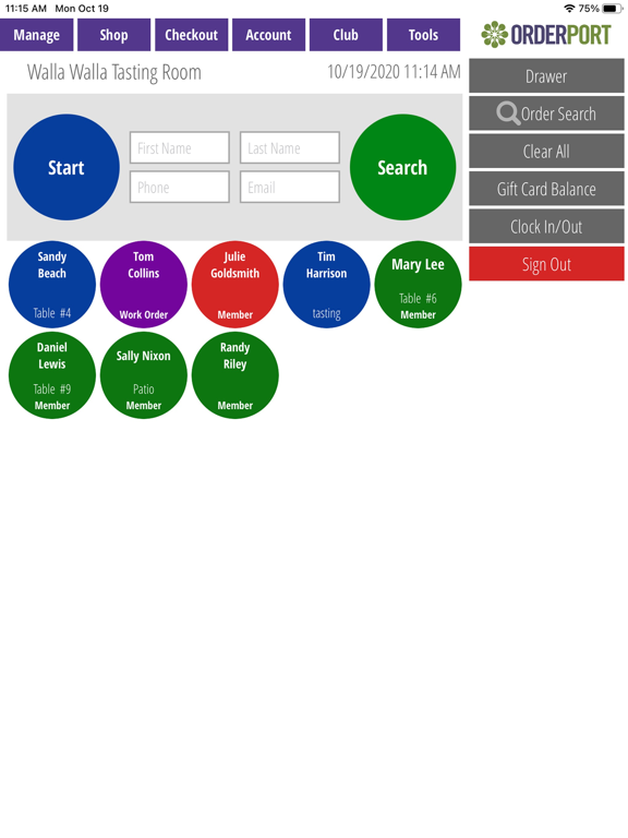 OrderPort Six iPad screenshot 1 - Business app