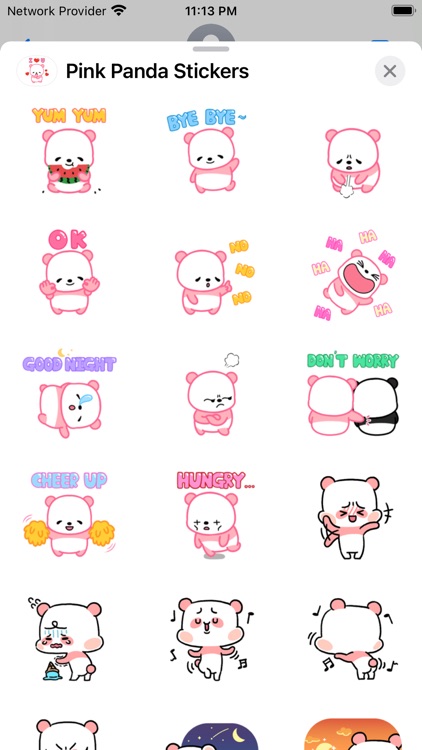 Pink Panda Stickers