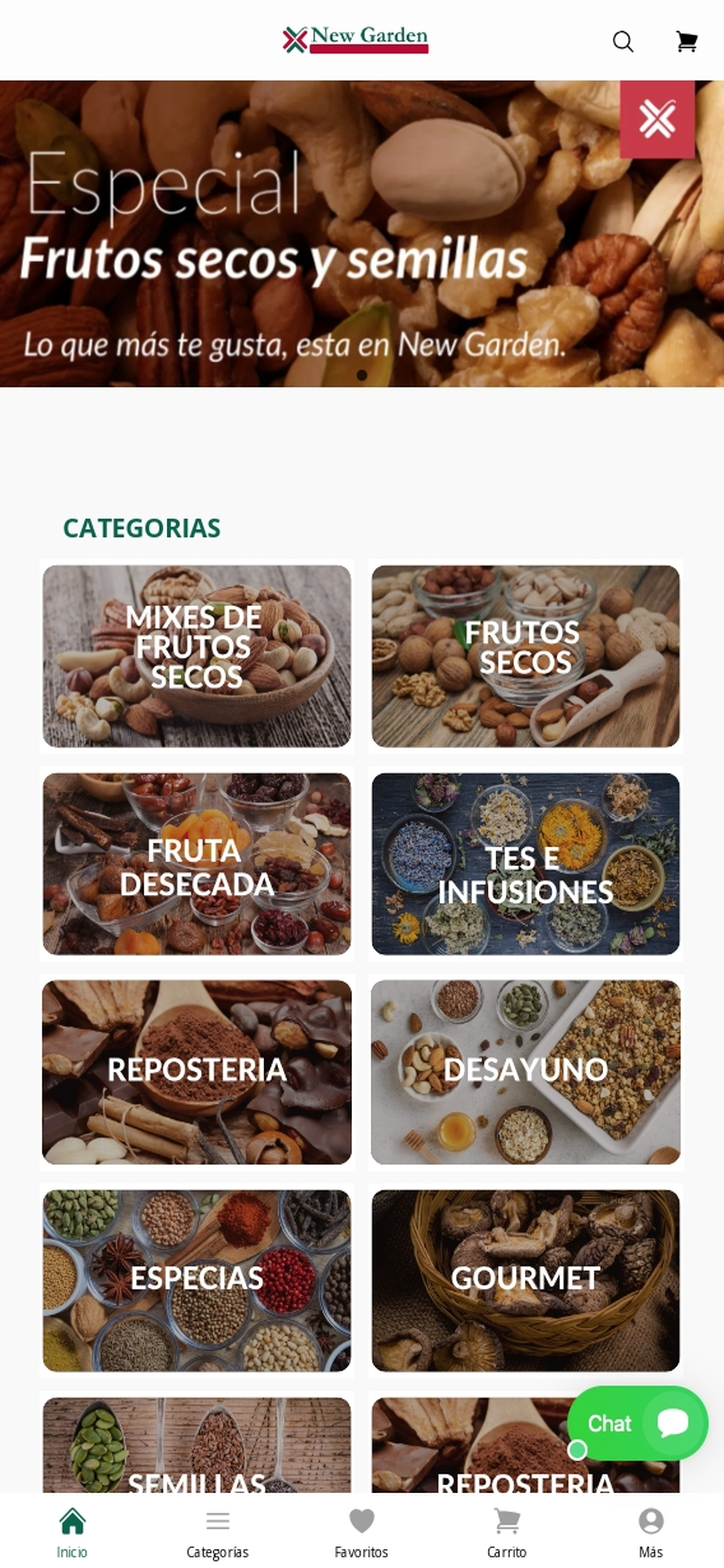 New Garden: Tienda Saludable