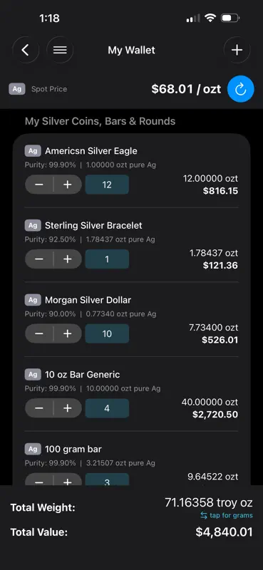 Silver Stacker Wallet screenshot 4 of 10