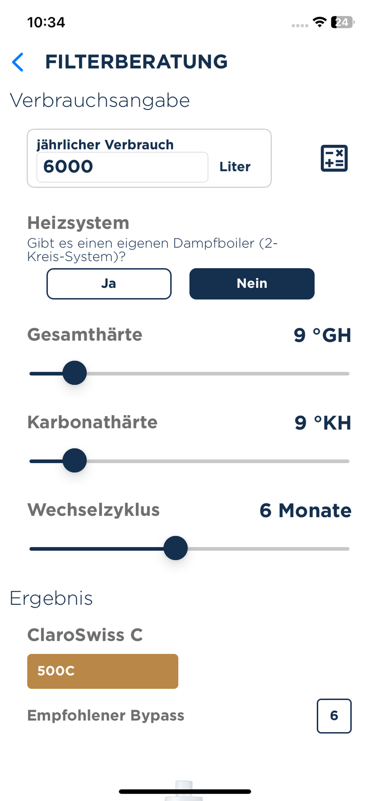 ClaroSwiss FliterApp