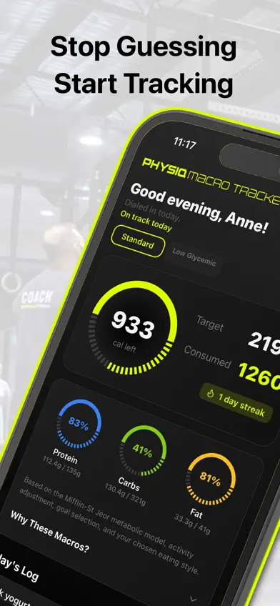 Physiq Macro Tracker screenshot 1