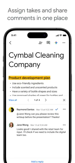 Capture d'écran de Google Docs sur iPhone 3