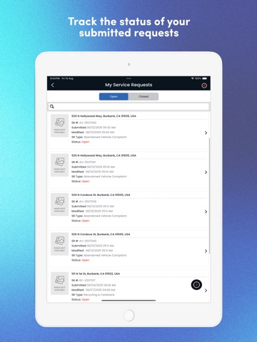 Our Burbank iPad screenshot