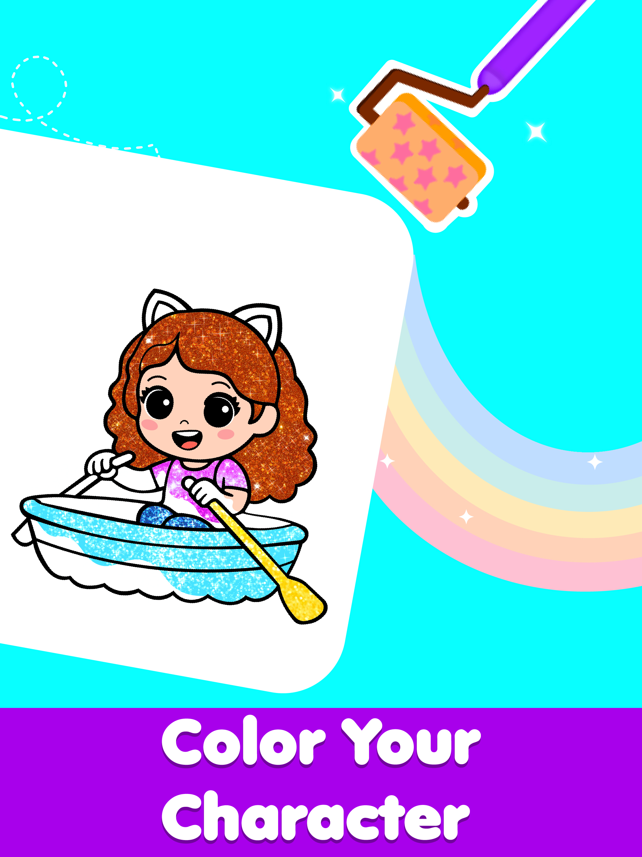 Glitter Doll Coloring Book