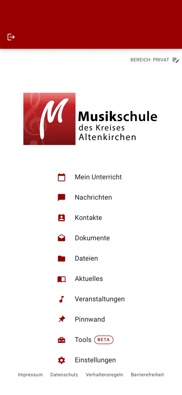 Screenshot #1 pour Musikschule Kreis Altenkirchen