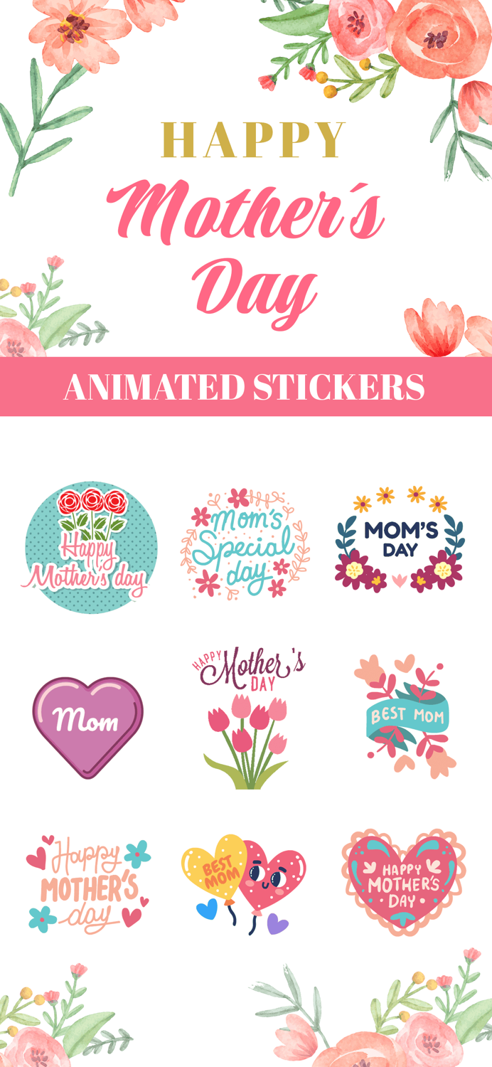 Mothers Day Animated Stickers