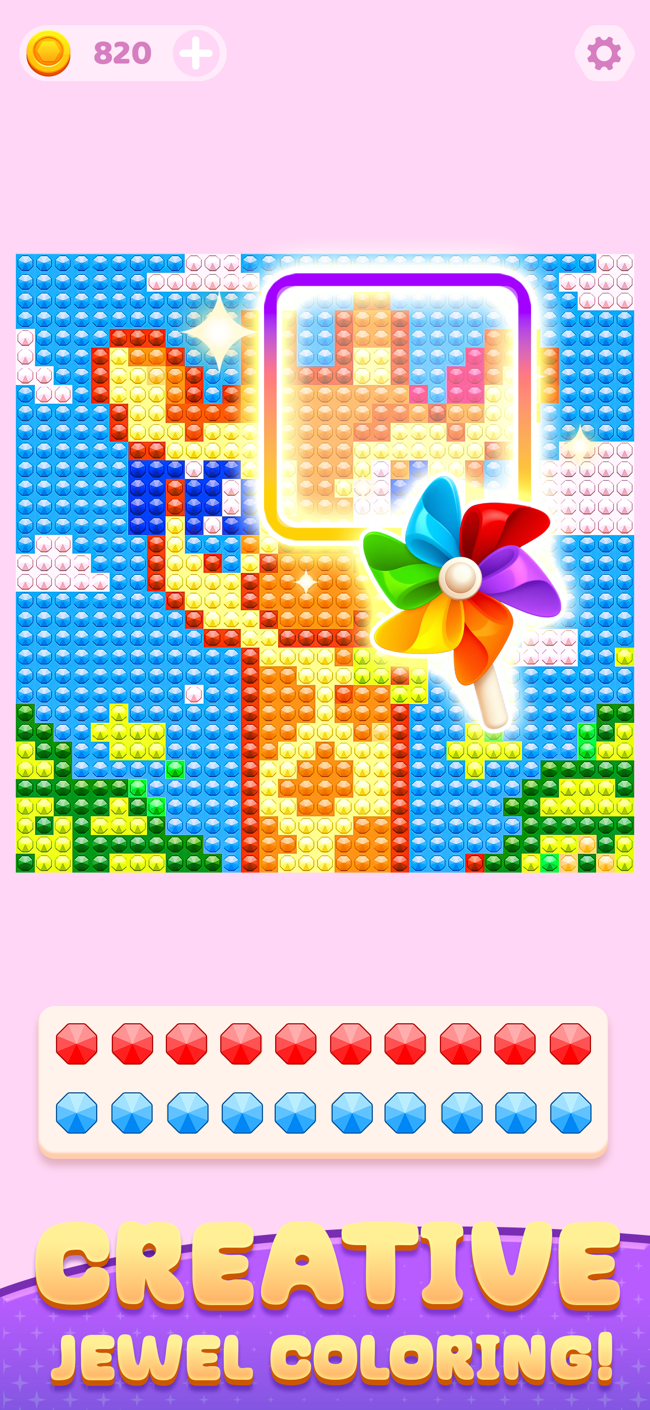 Jewel Coloring Puzzle Art screenshot 3
