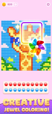 Jewel Coloring Puzzle Art iPhone screenshot