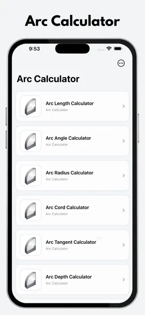 Arc Calculator Pro screenshot 1