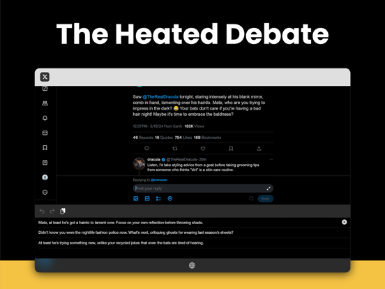 Clapback AI Keyboard iPad screenshot 6 - Entertainment app