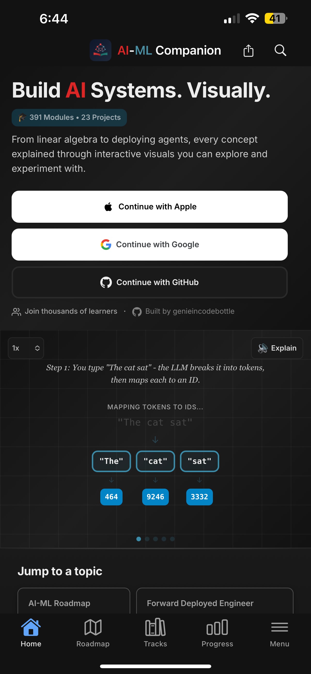 Screenshot 1 of AI-ML Companion