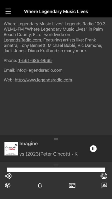Legends Radio 100.3 FM iPhone screenshot 3 - Entertainment app