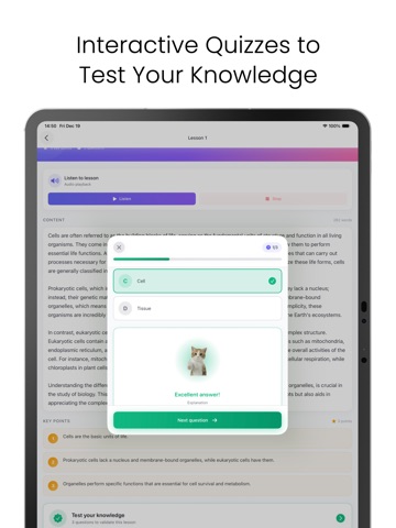 AI Learning - Aïna iPad screenshot