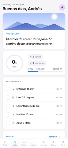 Screenshot 1 of GoUp: hábitos y motivación App